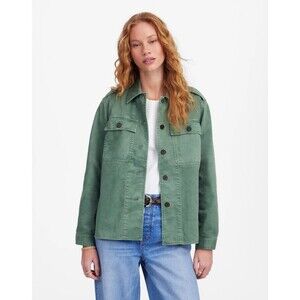 MADEWELL Easy Utility Shirt-Jacket Green Twill Shacket XL